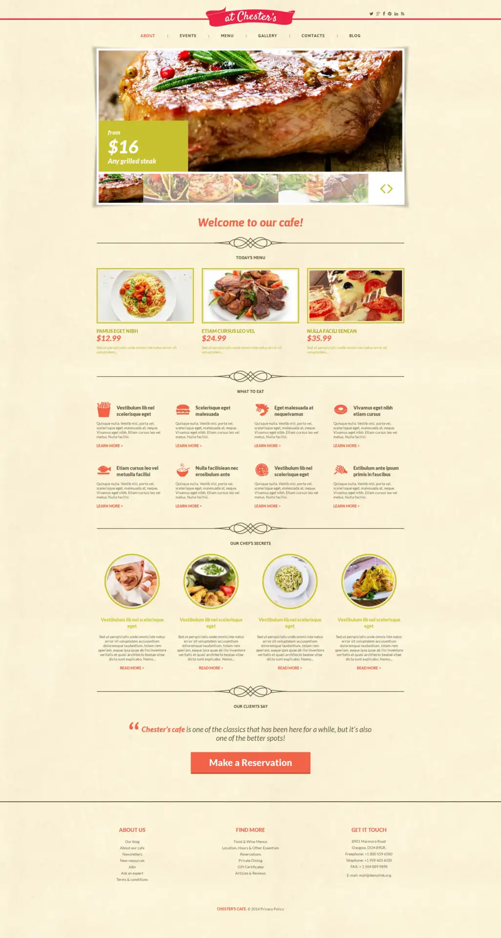 Cocktail Bar Responsive WordPress Theme
