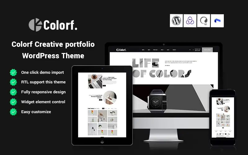 Colorf – Creative portfolio WordPress Theme