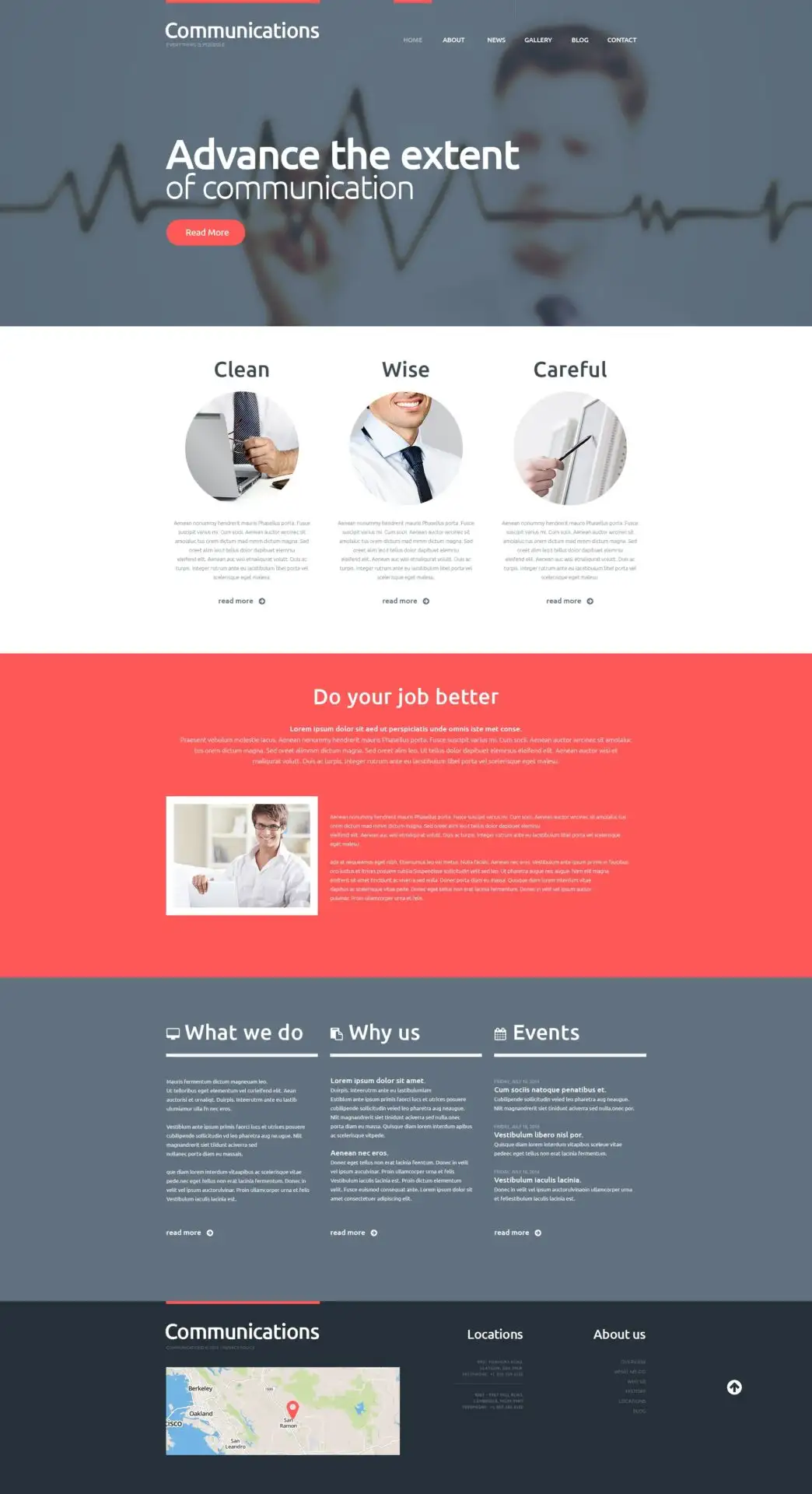 Communications Responsive WordPress Theme