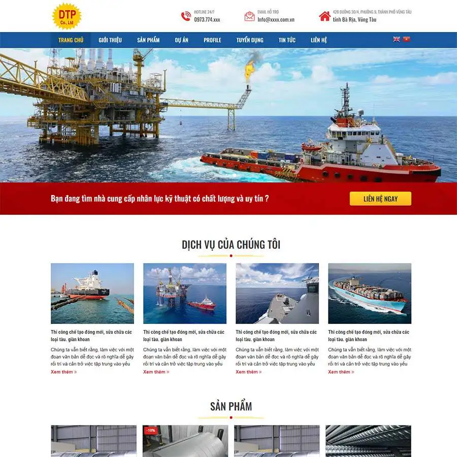 Theme WordPress công ty cơ khí chế tạo