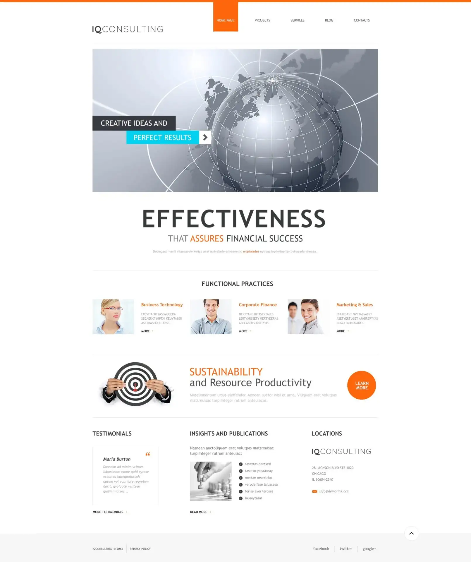 Consulting for Simplicity WordPress Theme