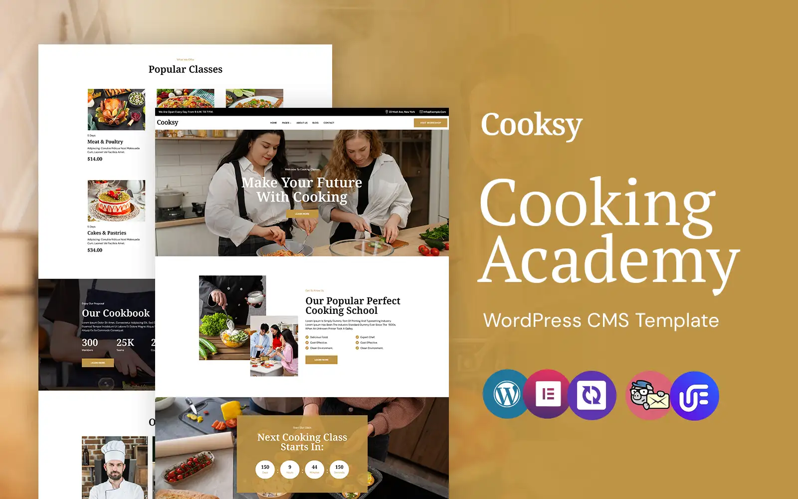 Cooksy – Cooking Classes And Academy WordPress Elementor Theme WordPress Theme