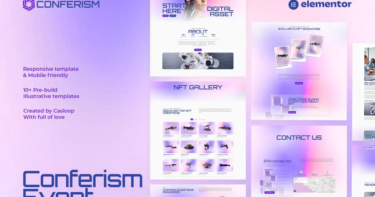 Conferism – Events & Entertainment Elementor Template Kit