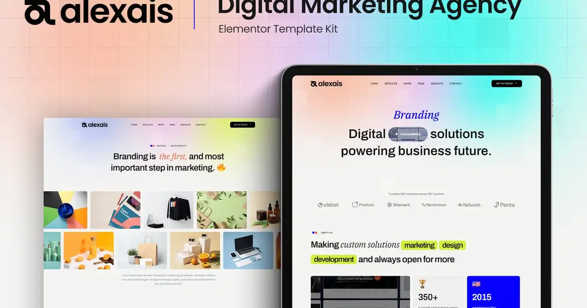 Alexais – Digital Marketing Agency Elementor Template Kit