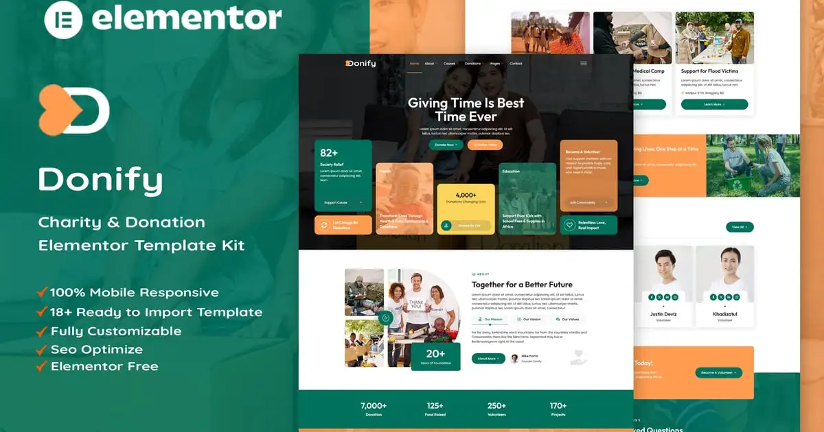 cover-172 Donify – Charity & Donation Elementor Template Kit