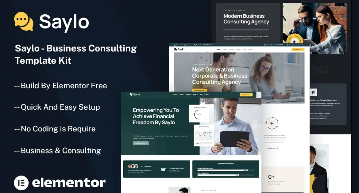 Saylo – Business Consulting Elementor Template Kit