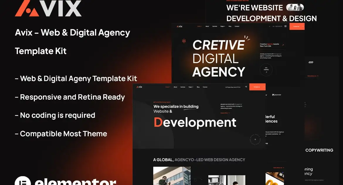 Avix – Web and Digital Agency Template Kit