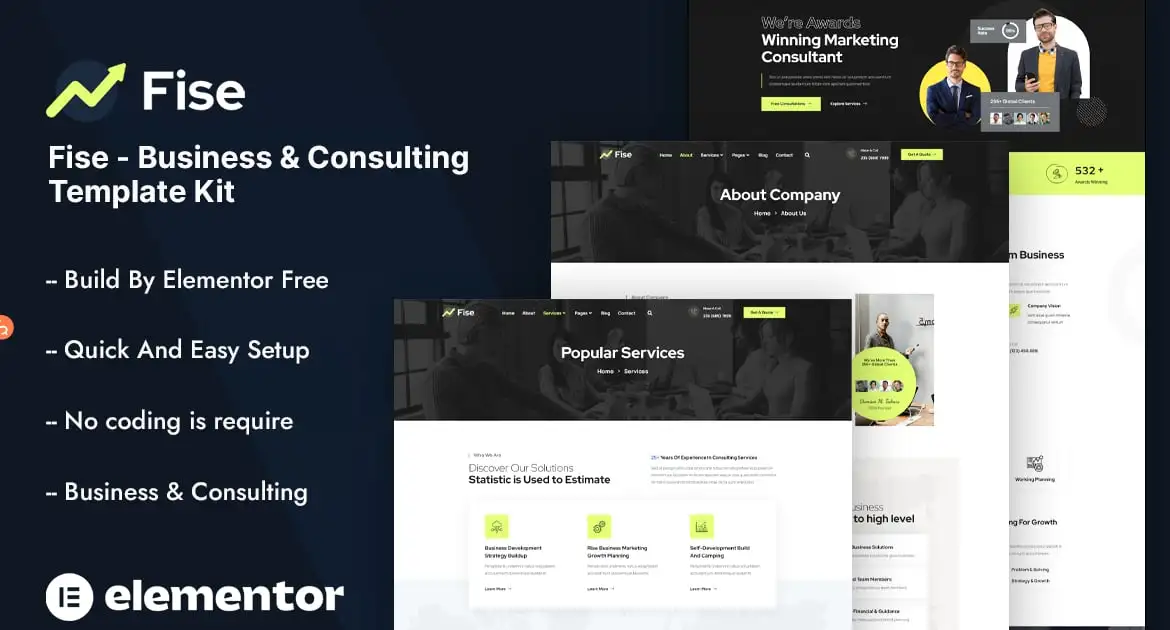 Fise – Business & Consulting Elementor Template Kit