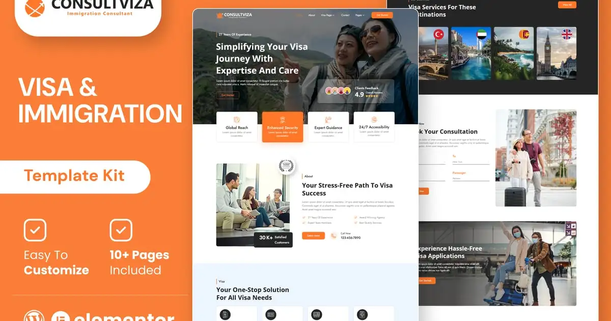 cover-189 Consultviza – Immigration & Visa Consulting Elementor Template Kit