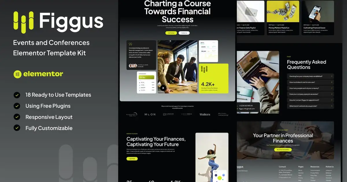 Figgus – Finance & Investment Elementor Template Kit