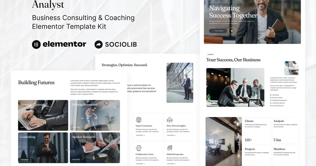 Analyst – Business Consulting & Coaching Elementor Template Kit
