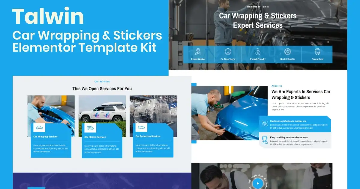 Talwin – Car Wrapping & Stickers Elementor Pro Template Kit