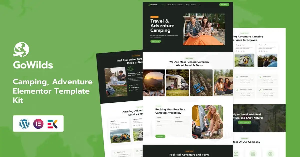 Gowilds – Travel & Tour Booking Elementor Template Kit