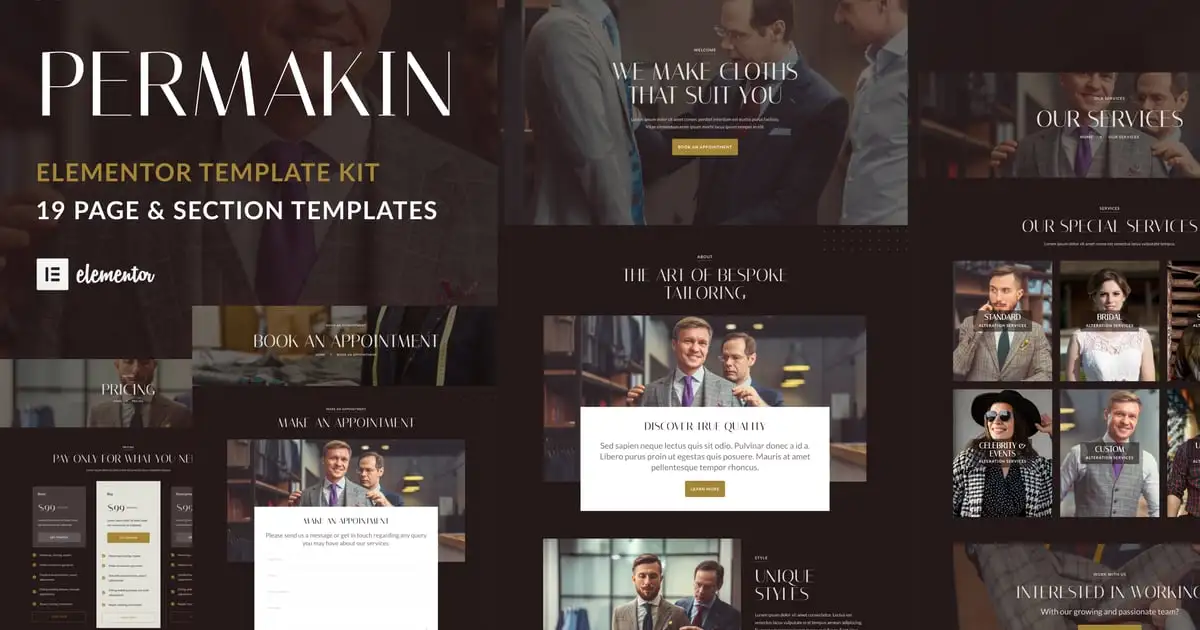 Permakin – Professional Tailor & Clothing Alteration Elementor Template Kit