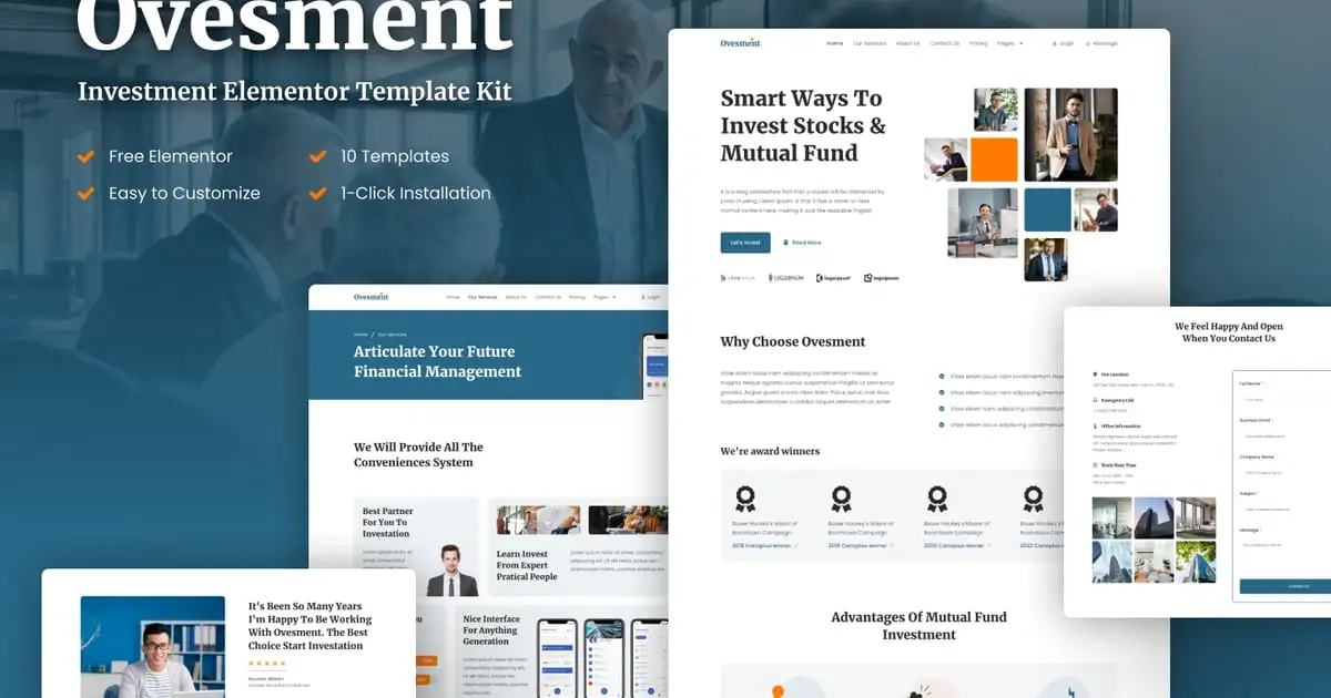 Ovesment – Investment & Finance Elementor Template Kit