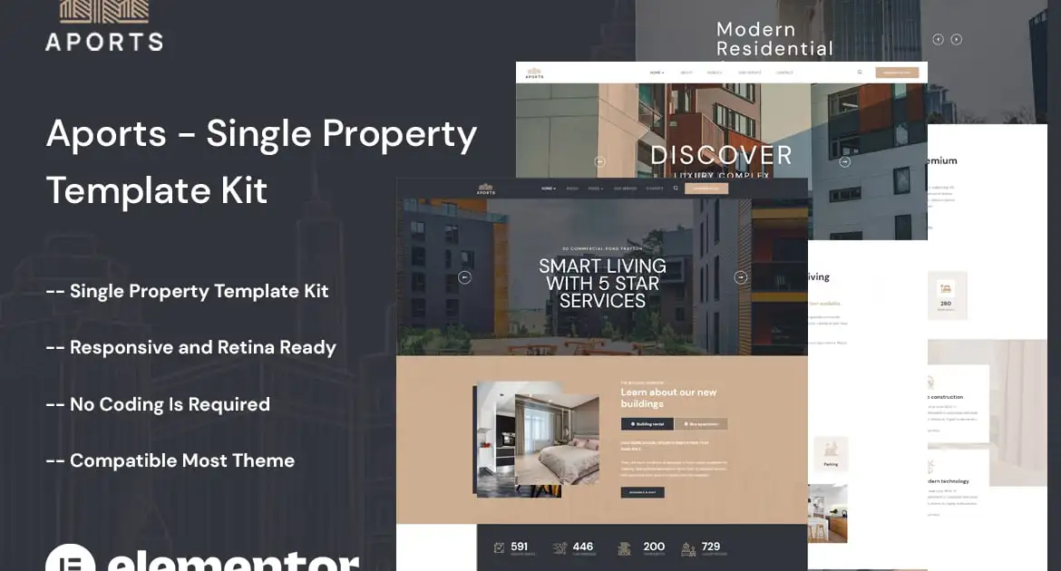 Aports – Single Property Elementor Template Kit