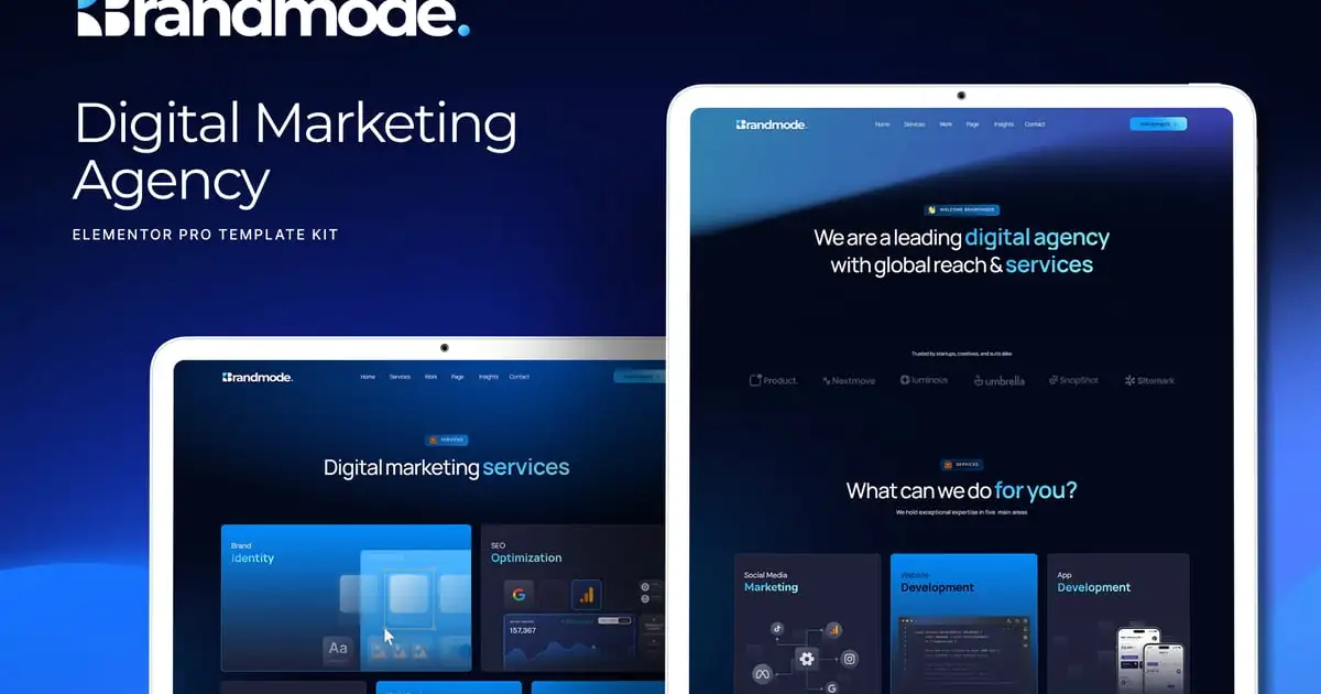 Brandmode – Digital Marketing Agency Elementor Pro Template Kit