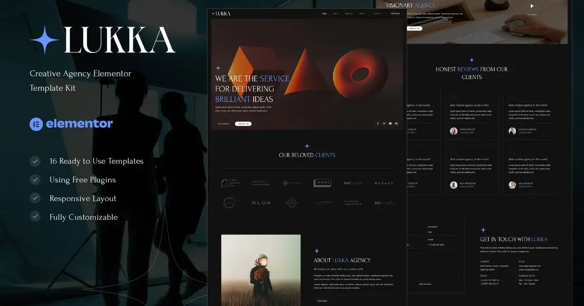 Lukka – Creative Agency Elementor Template Kit