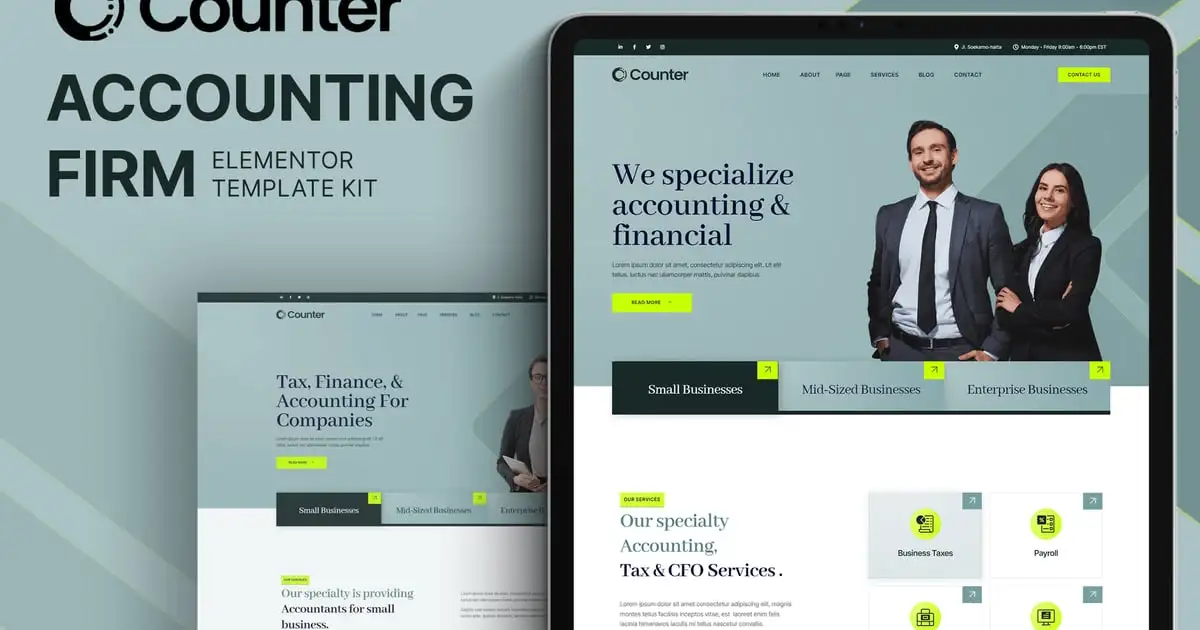 Counter – Accounting Firm Elementor Template Kit