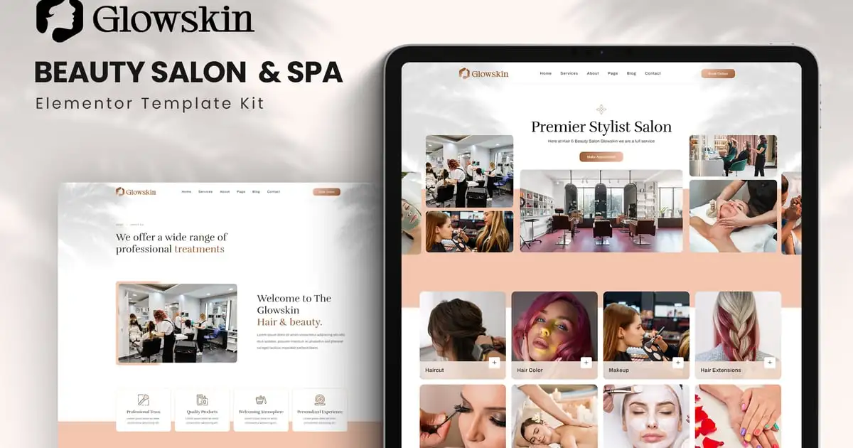 Glowskin – Beauty Salon & Spa Elementor Template Kit