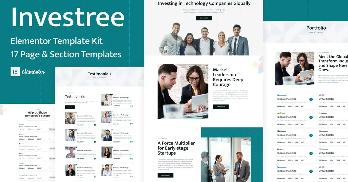 Investree – Venture Capital & Angel Investor Elementor Pro Template Kit
