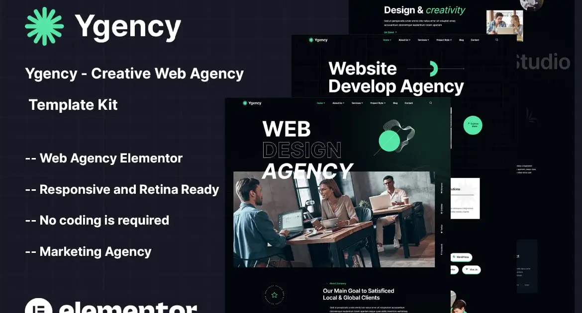 Ygency – Creative Web Agency Elementor Template Kit