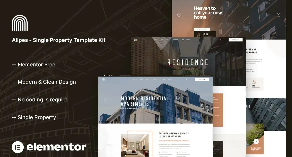 Alipes – Single Property Elementor Template Kit