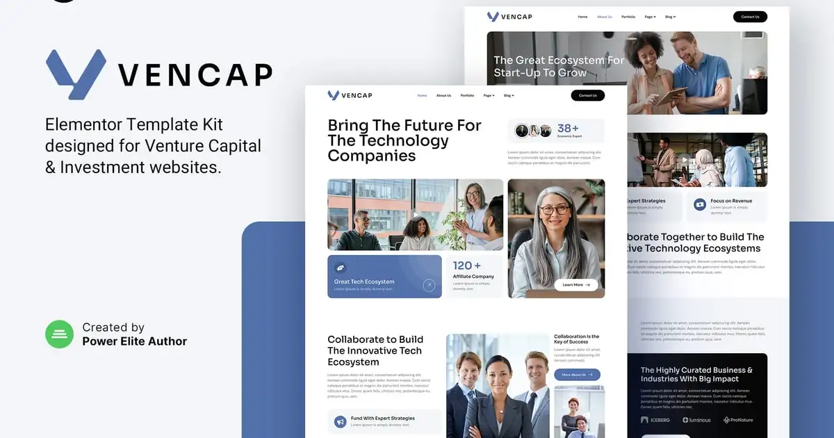 Vencap – Venture Capital & Investment Elementor Template Kit