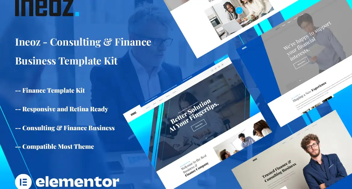Ineoz – Consulting & Finance Business Elementor Template Kit