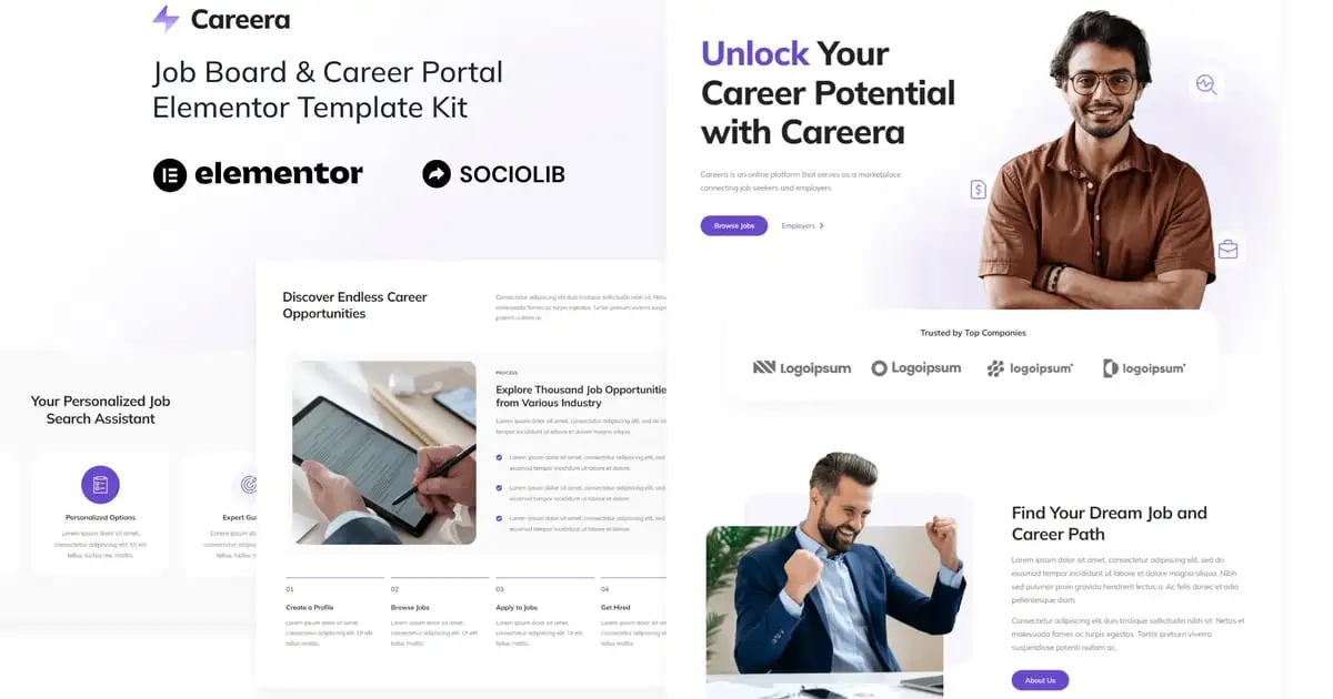 Careera – Job Board & Career Portal Elementor Template Kit