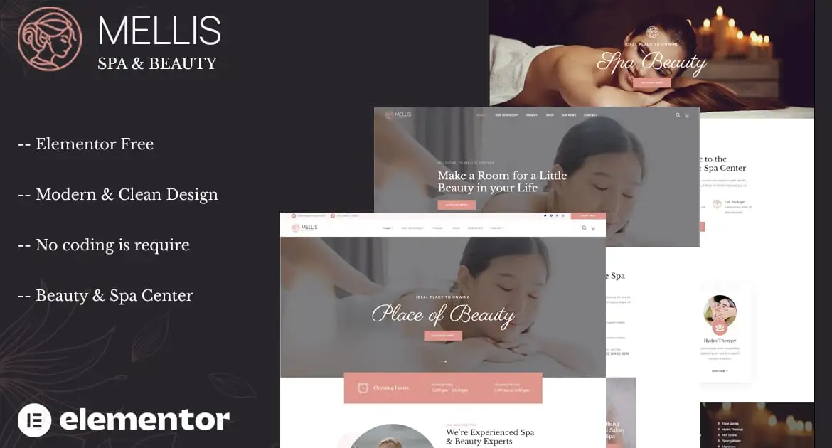 Mellis – Beauty & Spa Elementor Template Kit