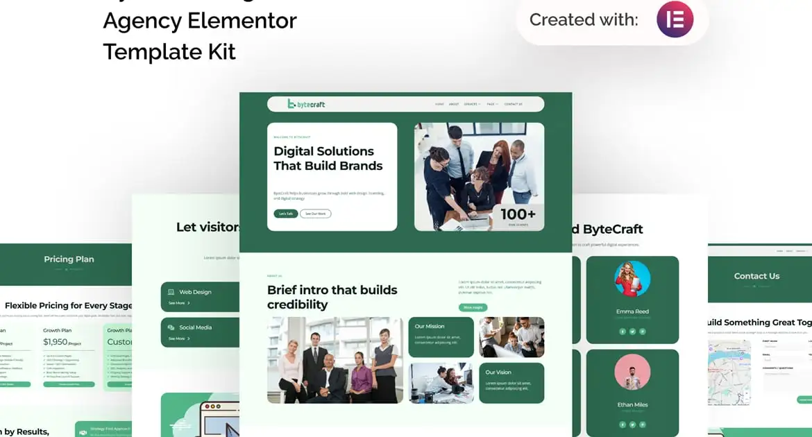 Bytecraft – Digital Agency Elementor Template Kit