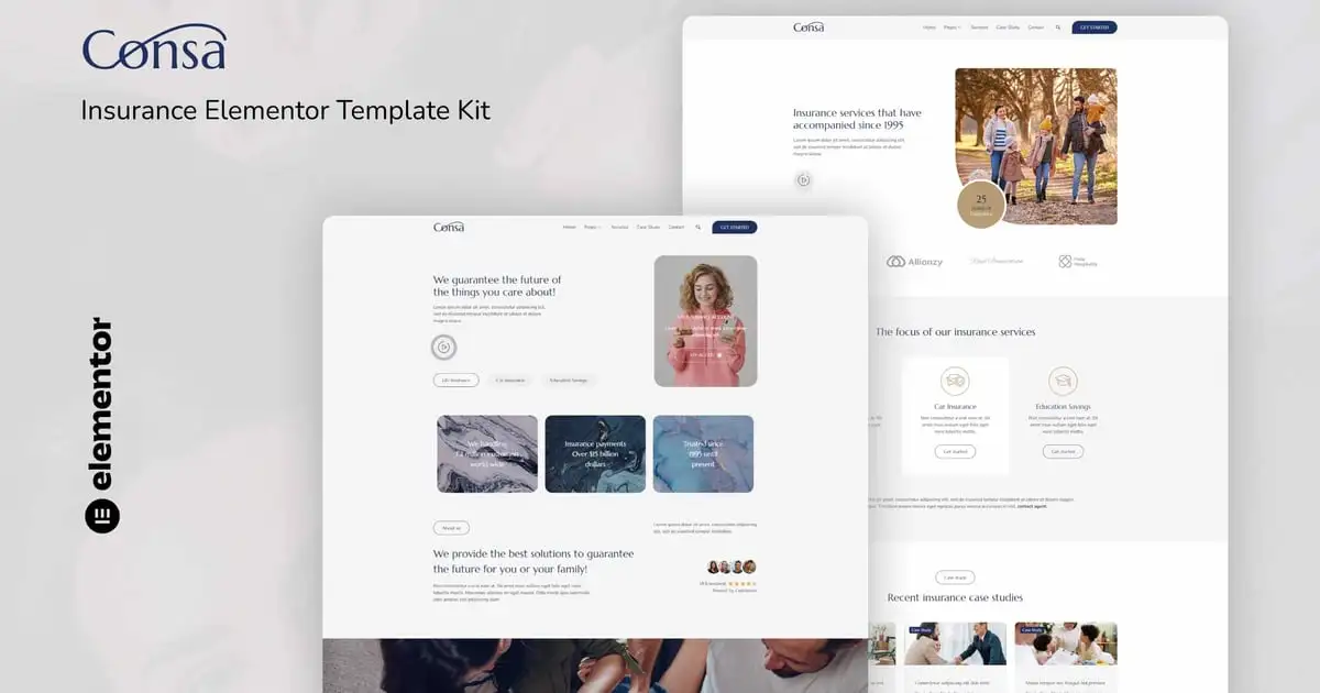 Consa – Insurance Elementor Template Kit