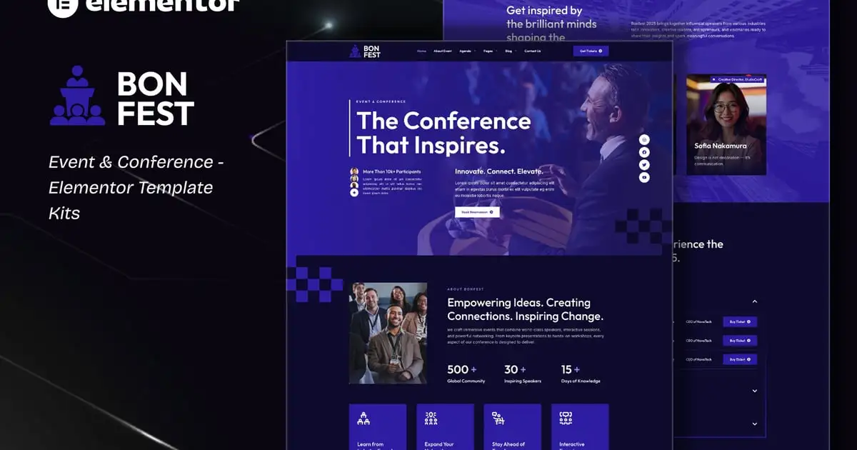 Bonfest – Event & Conference Elementor Template Kit