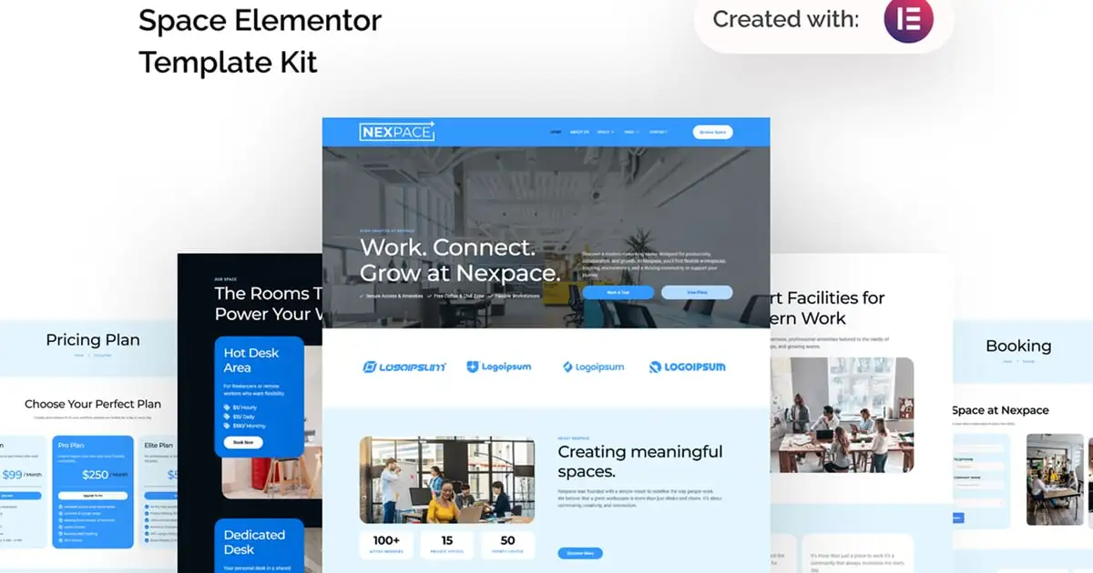 Nexpace – Coworking Space Elementor Template Kit