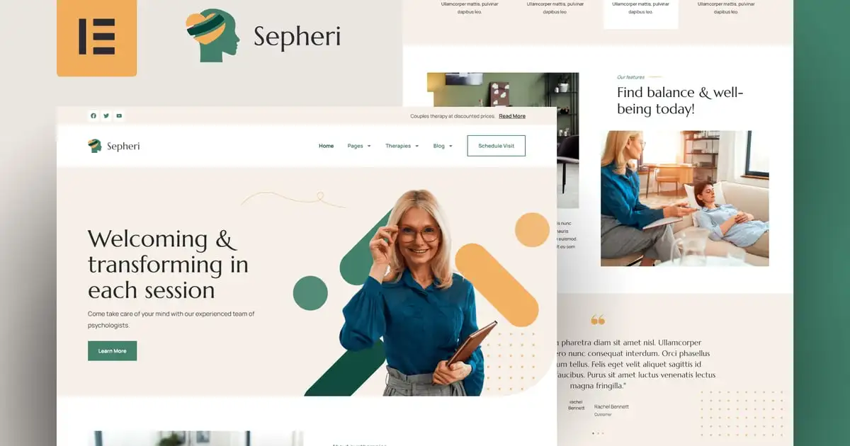 Sepheri – Psychologist Elementor Pro Template Kit
