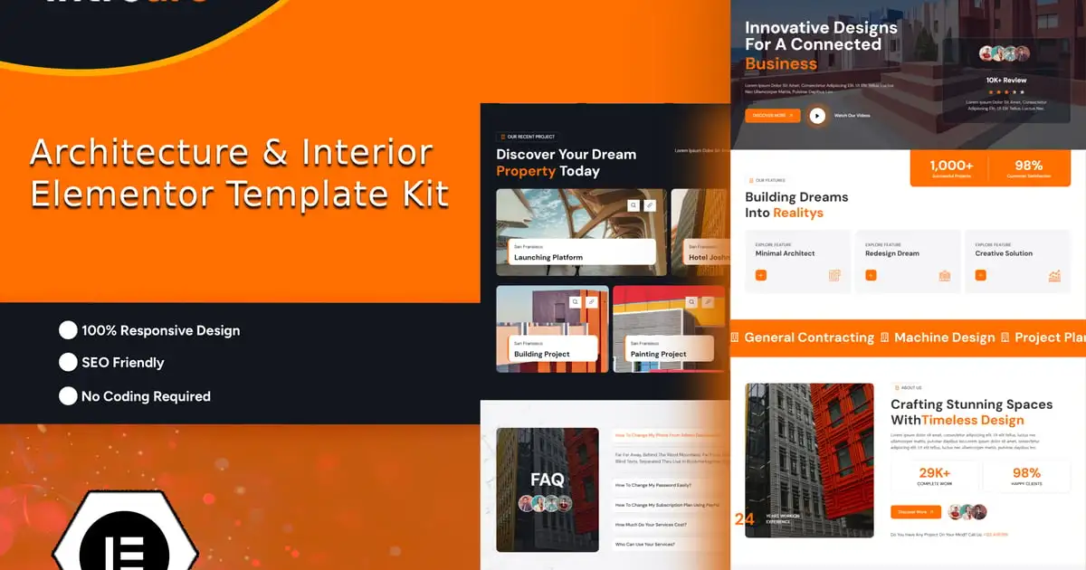 Introarc – Architecture & Interior Elementor Template Kit