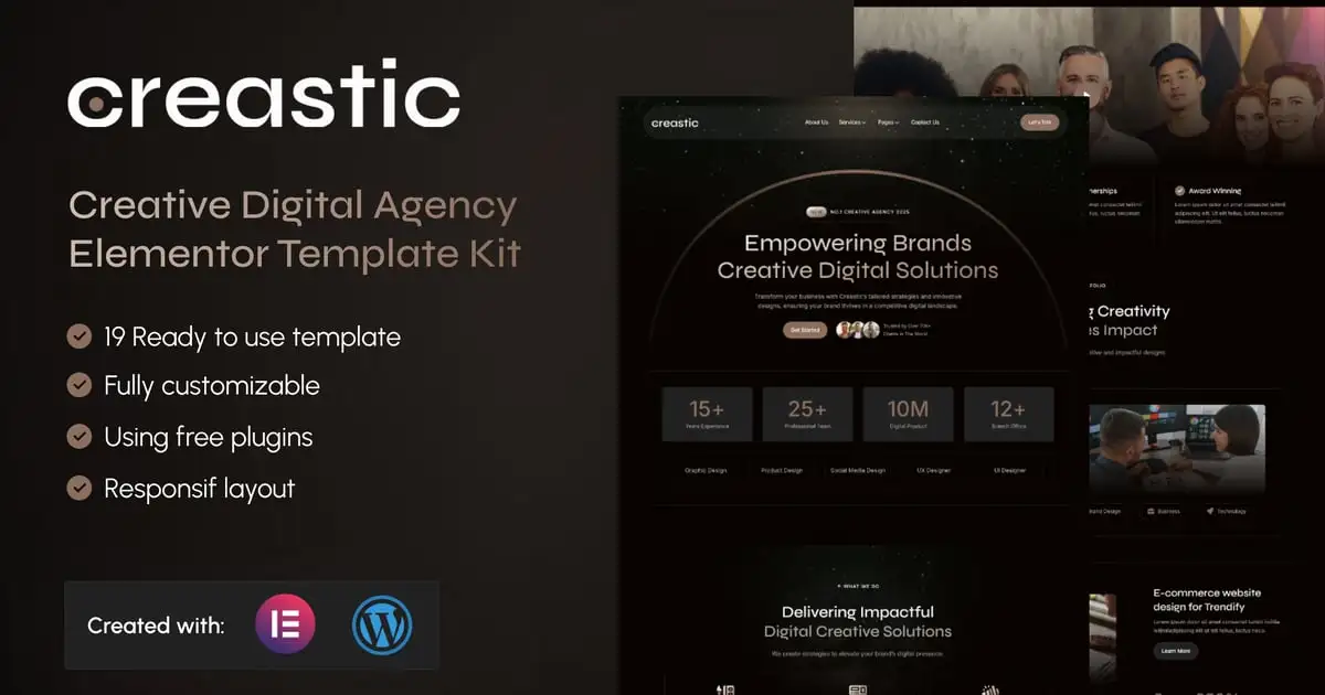 Creastic – Creative Digital Agency Elementor Template Kit