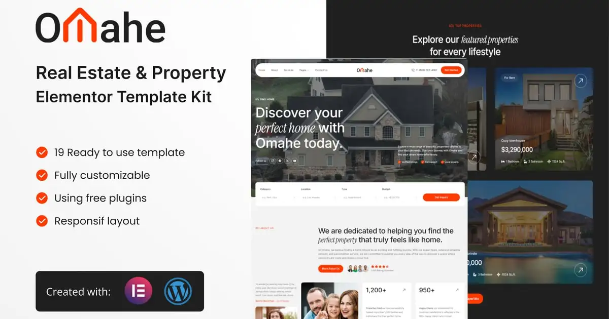 Omahe – Real Estate & Property Elementor Template Kit