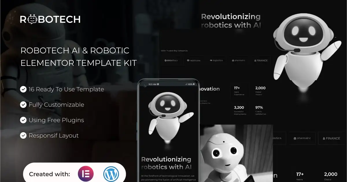 Robotech – AI & Robotics Elementor Template Kit
