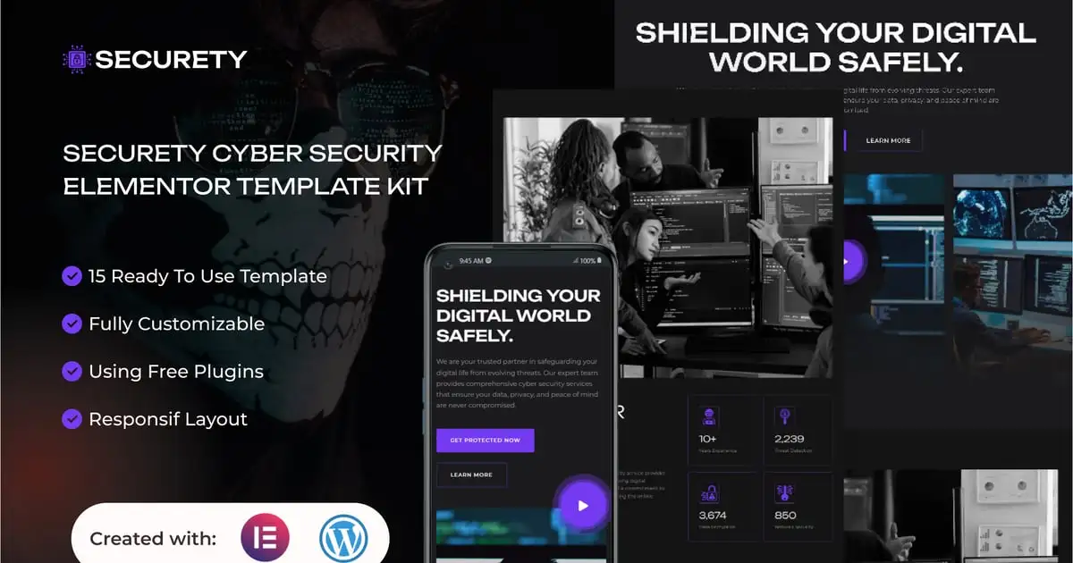 Securety – Cyber Security Service Elementor Template Kit