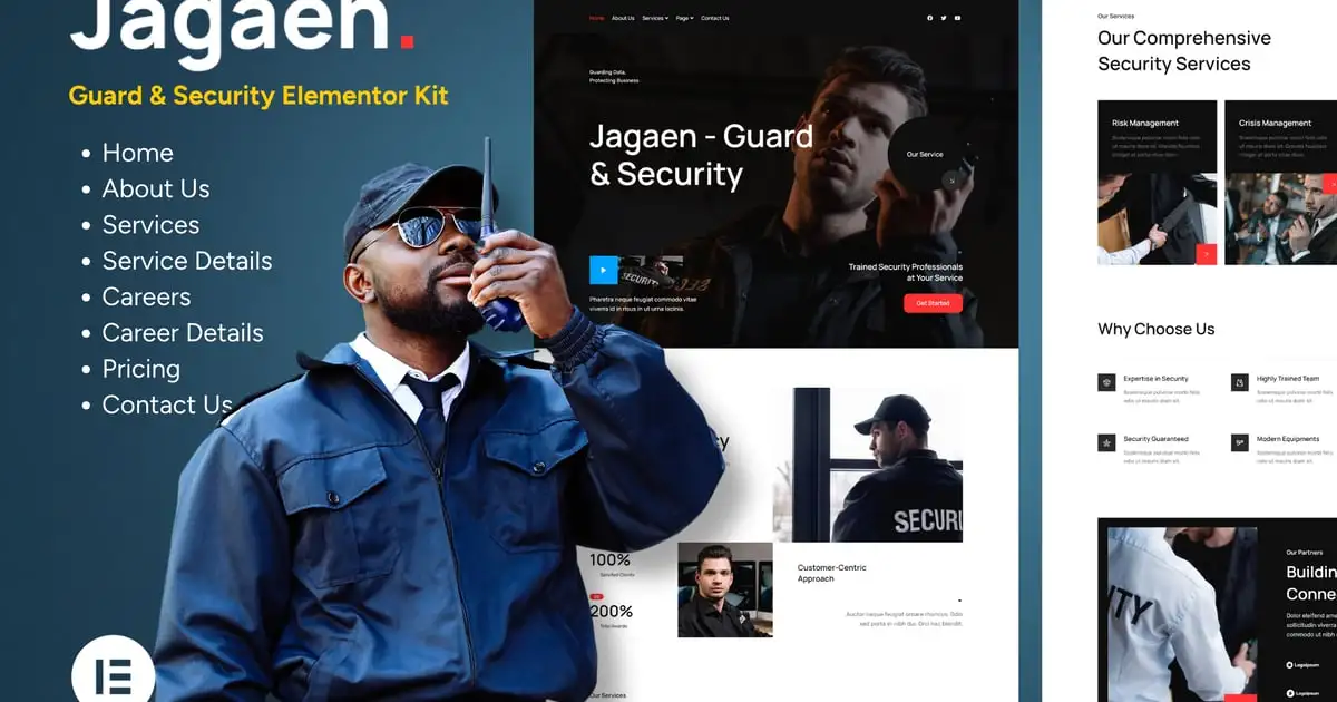 Jagaen – Guard & Security Service Template Kits