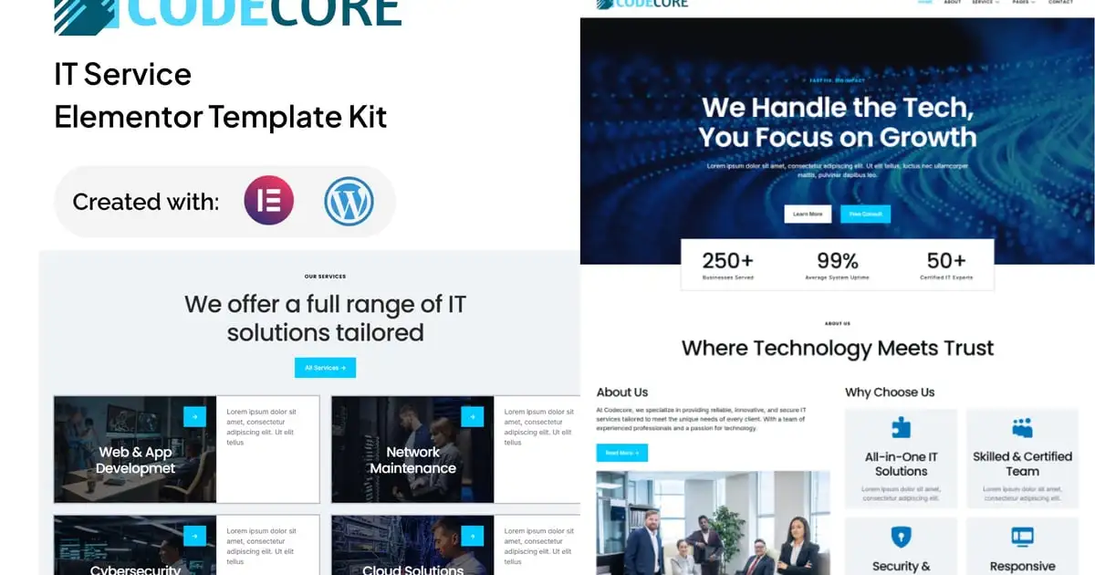 Codecore – IT Service Elementor Template Kit