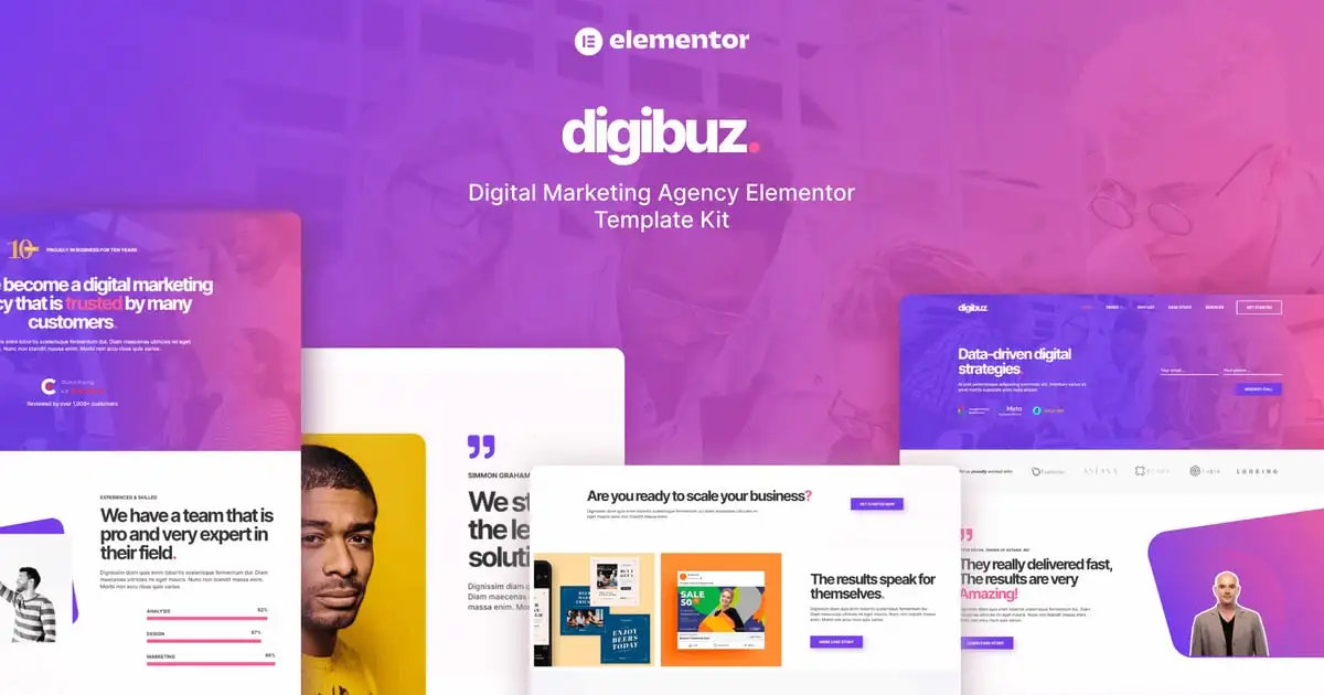 Digibuz – Digital Marketing Agency Elementor Template Kit