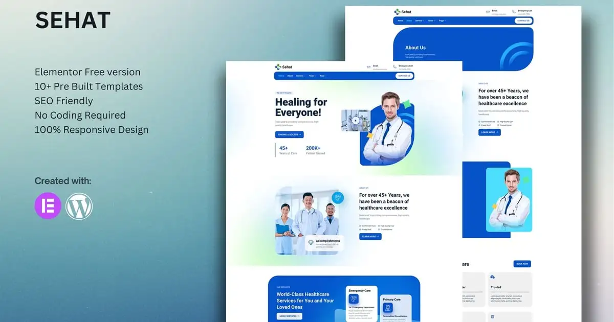 Sehat – Medical Elementor Template Kit