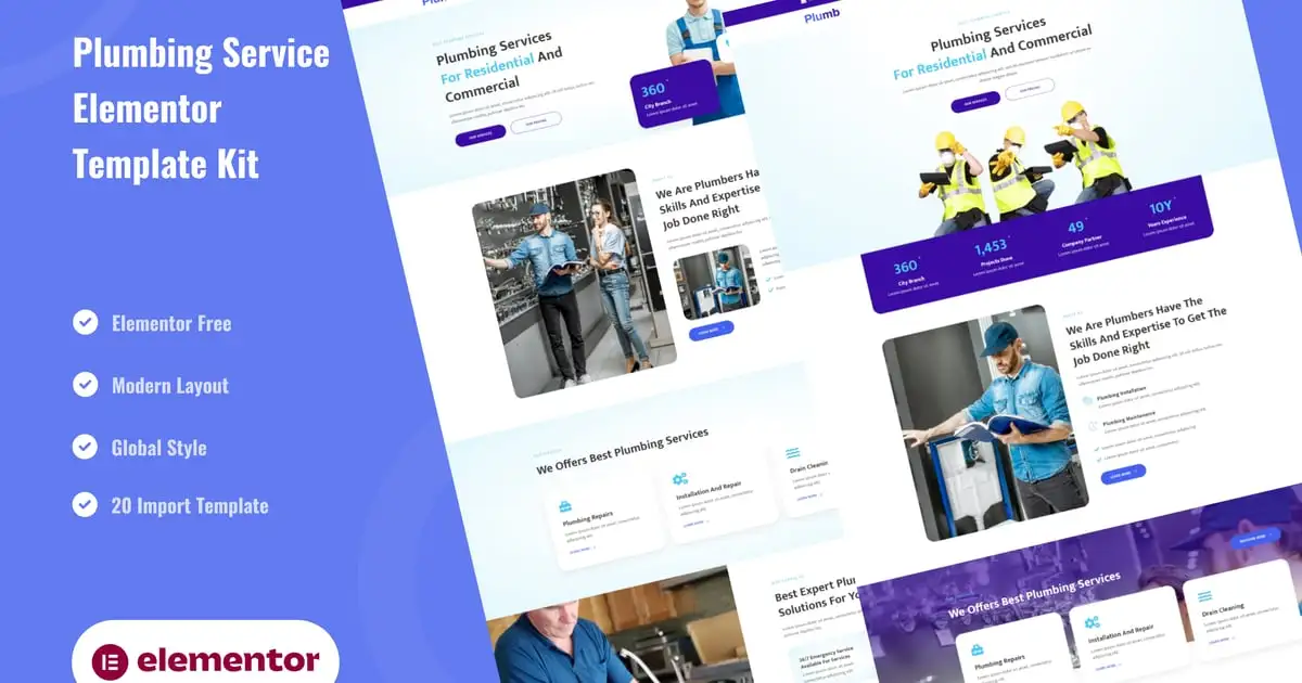 Plumb – Plumbing Installation & Maintanence Elementor Template Kit