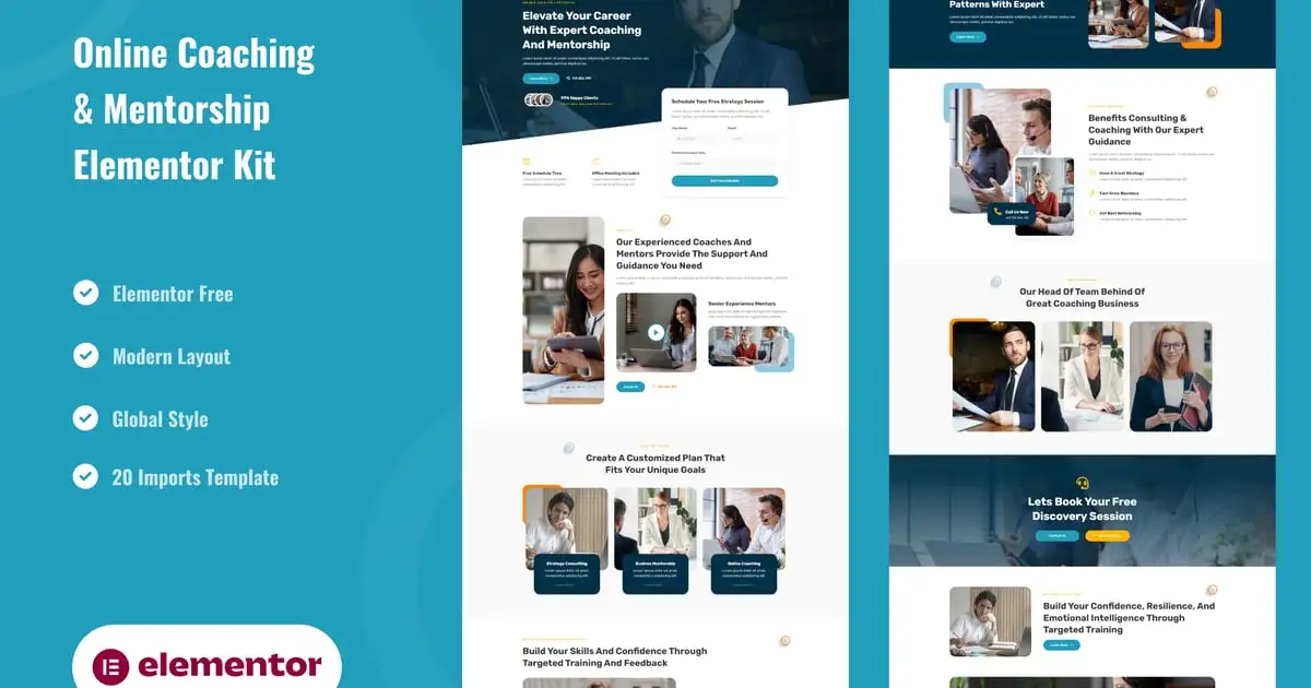 Goro – Online Coaching & Mentorship Elementor Template Kit