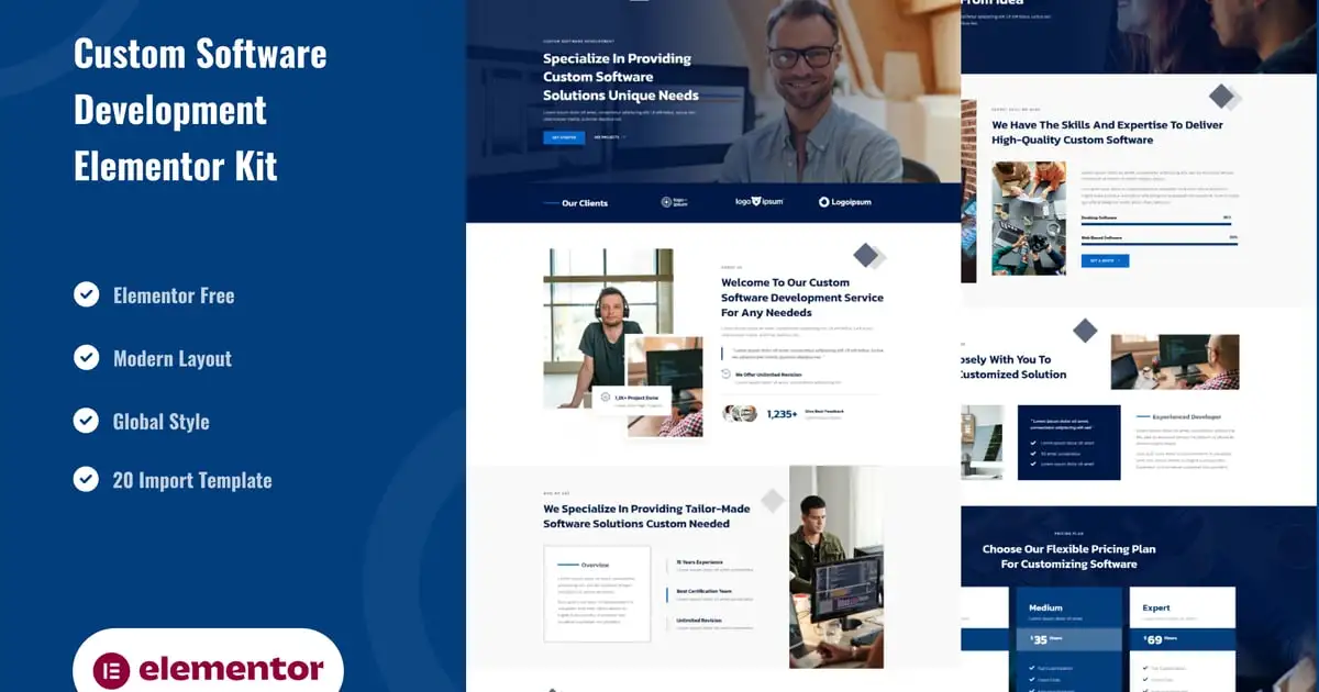Cetech – Custom Software Development Services Elementor Template Kit