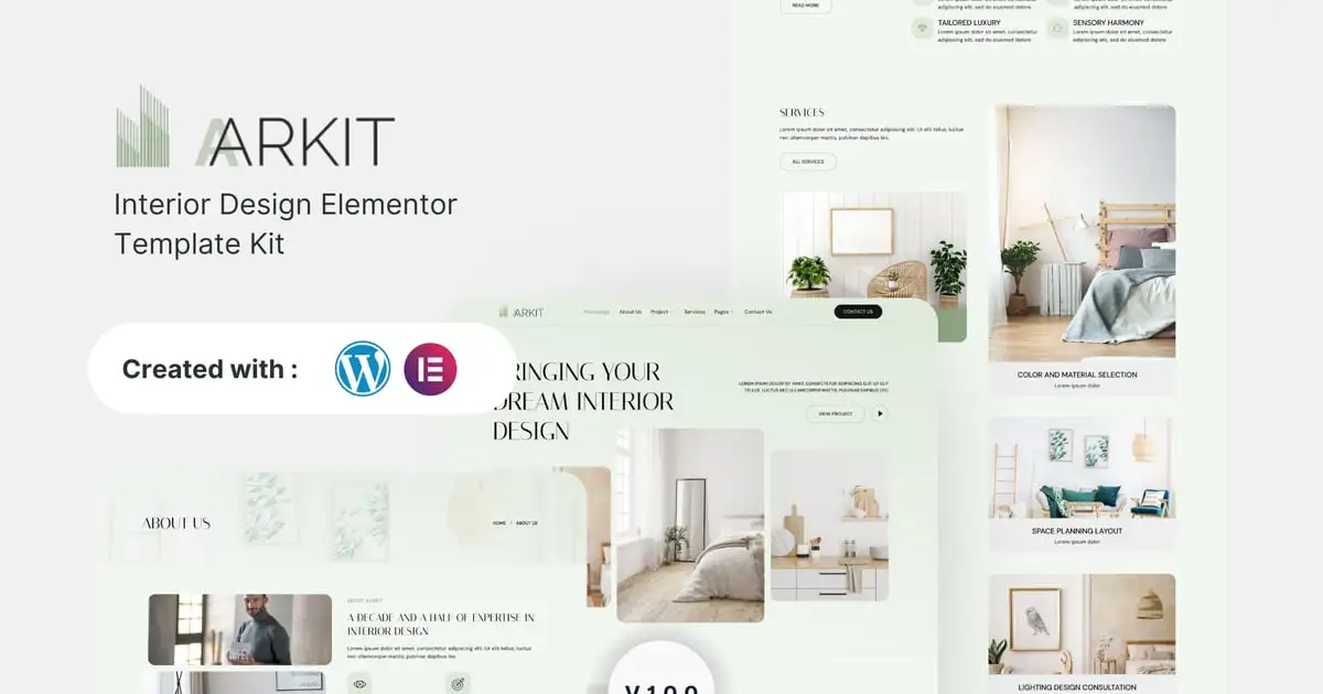 Aarkit – Interior Design Elementor Template Kit