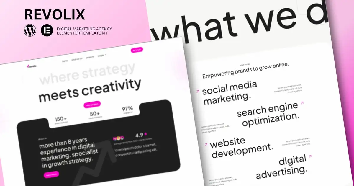 Revolix – Digital Marketing Agency Elementor Template Kit